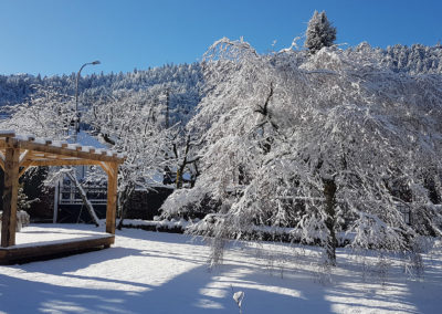 Hotel Le Castelet - Jardin sous la neige